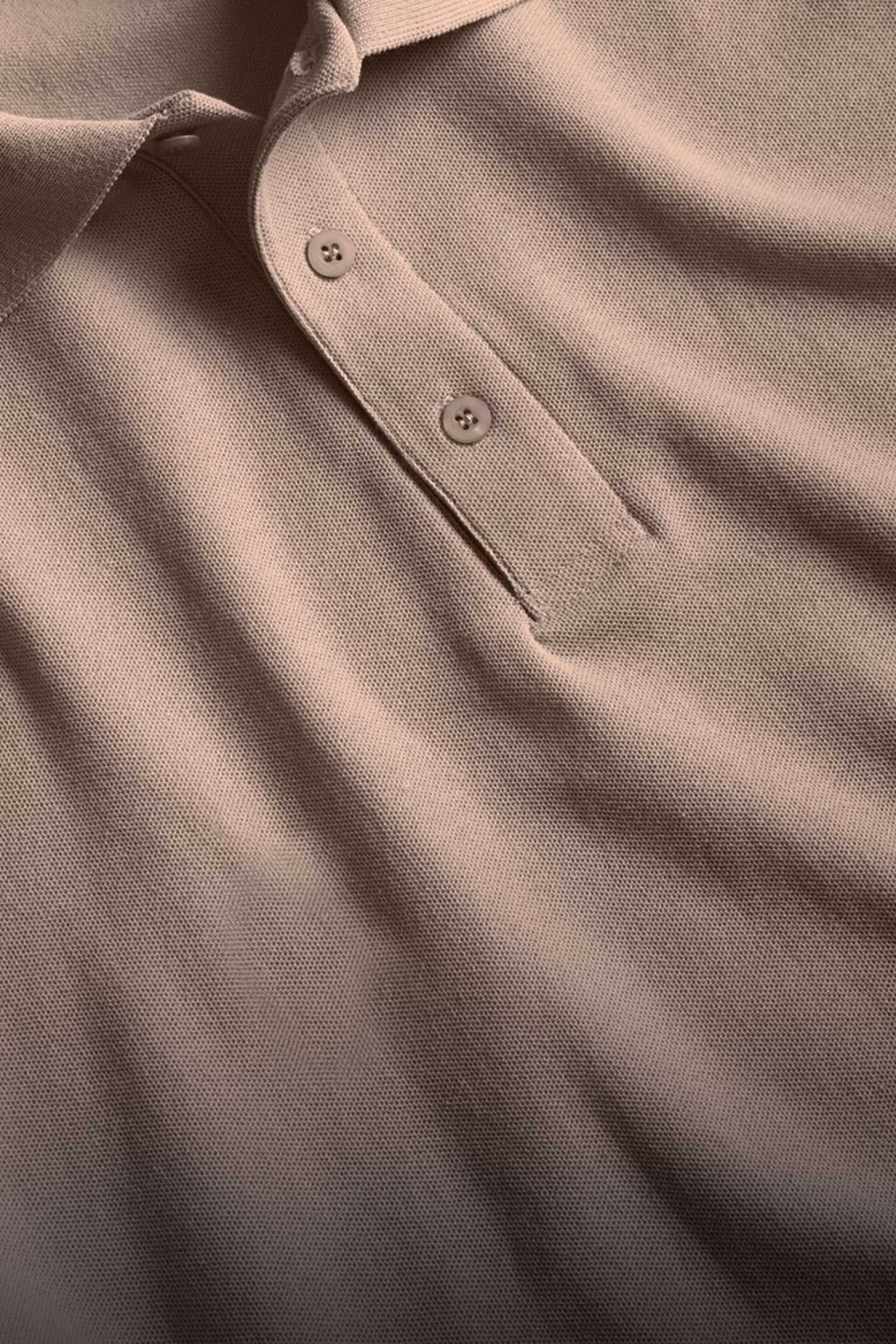 Close up of a tan polo