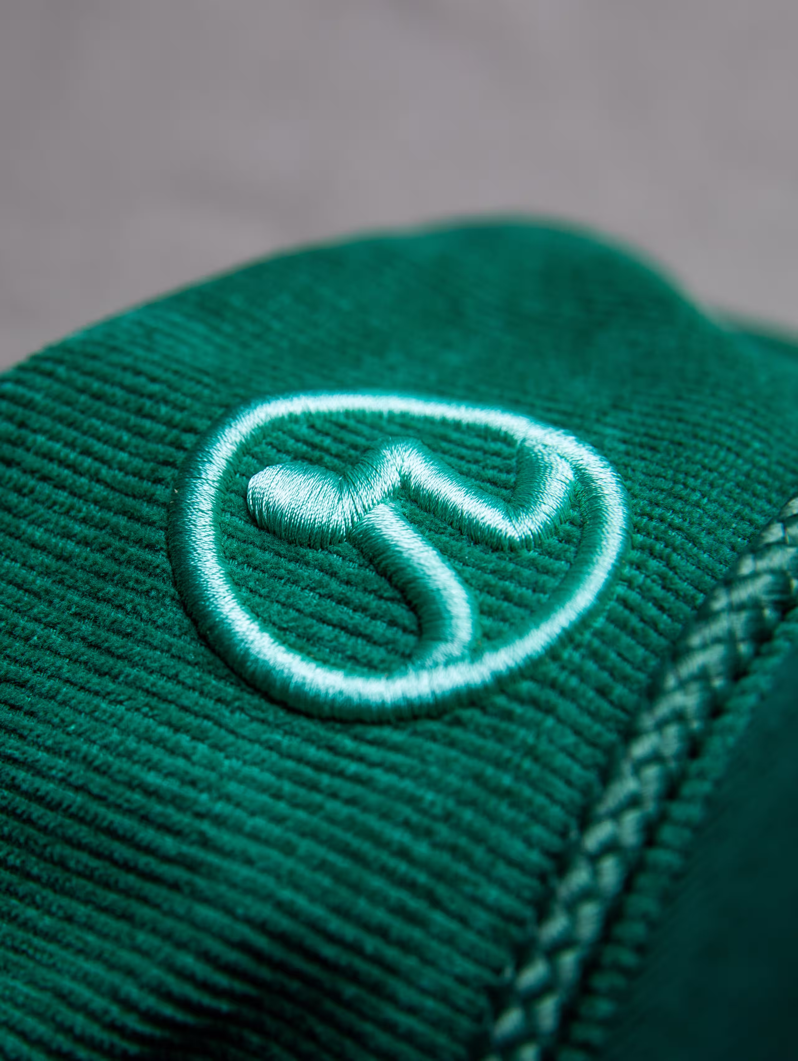 close up of puff embroidery