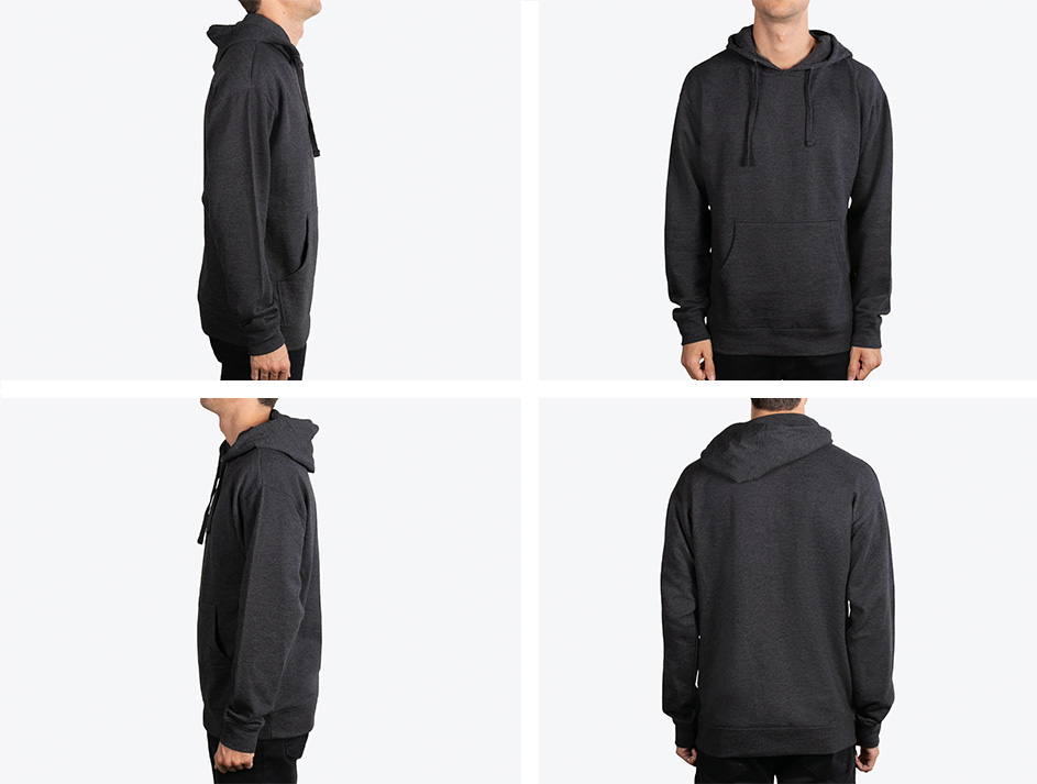 heather black Independent Trading Co. SS4500 hoodie from all four sides heather black Independent Trading Co. SS4500 hoodie from all four sides