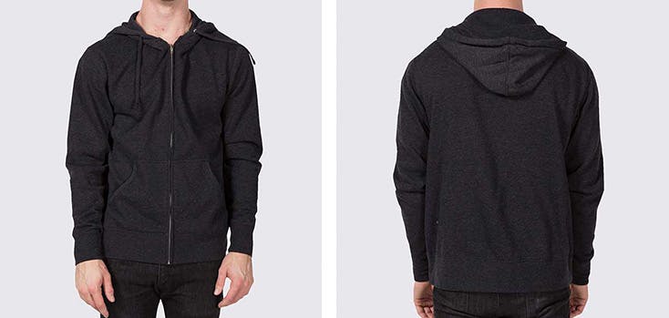 black Independent Trading Co. SS4500Z hoodie from all four sides black Independent Trading Co. SS4500Z hoodie from all four sides