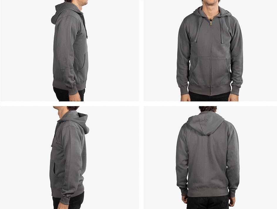 grey Econscious EC5650 hoodie from a four sides grey Econscious EC5650 hoodie from a four sides
