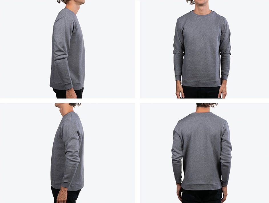 gray Known Supply S100 sweatshirt from all four sides gray Known Supply S100 sweatshirt from all four sides