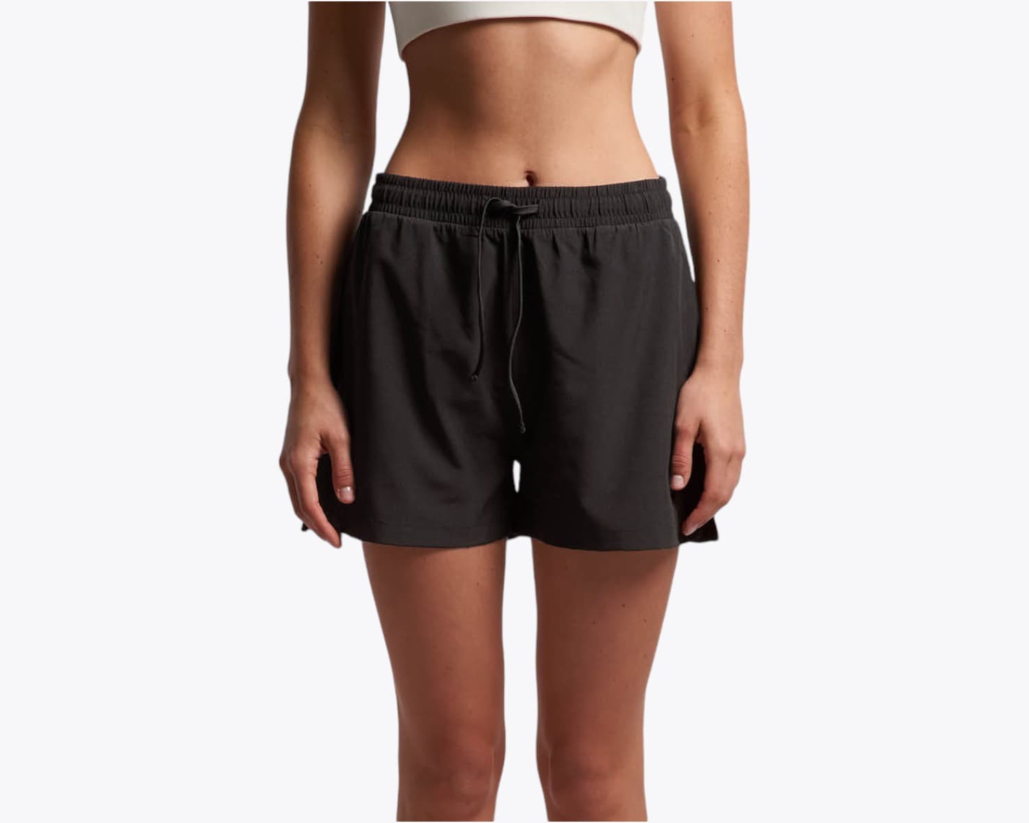 AS Colour 4620 Women's Active Shorts in Black (size:small, view:front)
