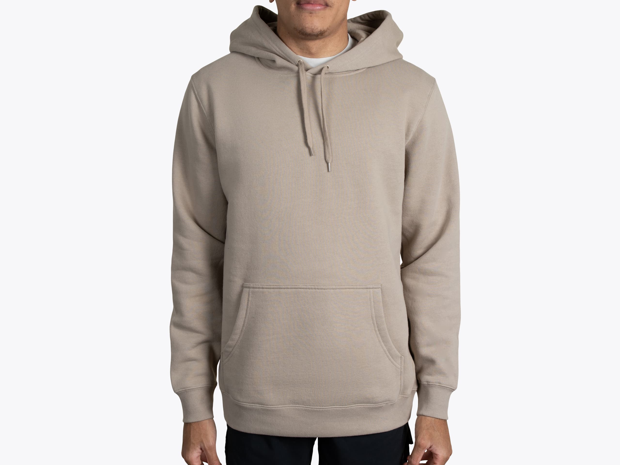 AS Colour 5102 Stencil Hood in Sand (model:male, size:medium, view:front)