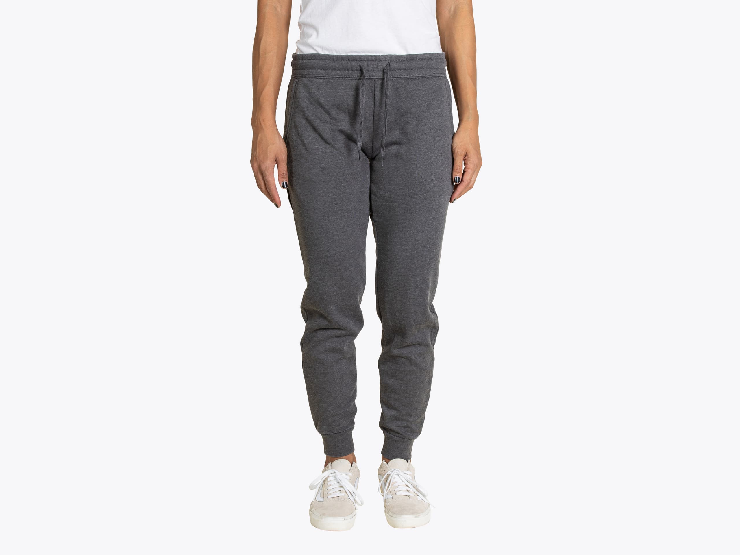 Independent Trading Co PRM20PNT Women's California Wave Wash Sweatpant in Shadow (model:female, size:medium, view:front)