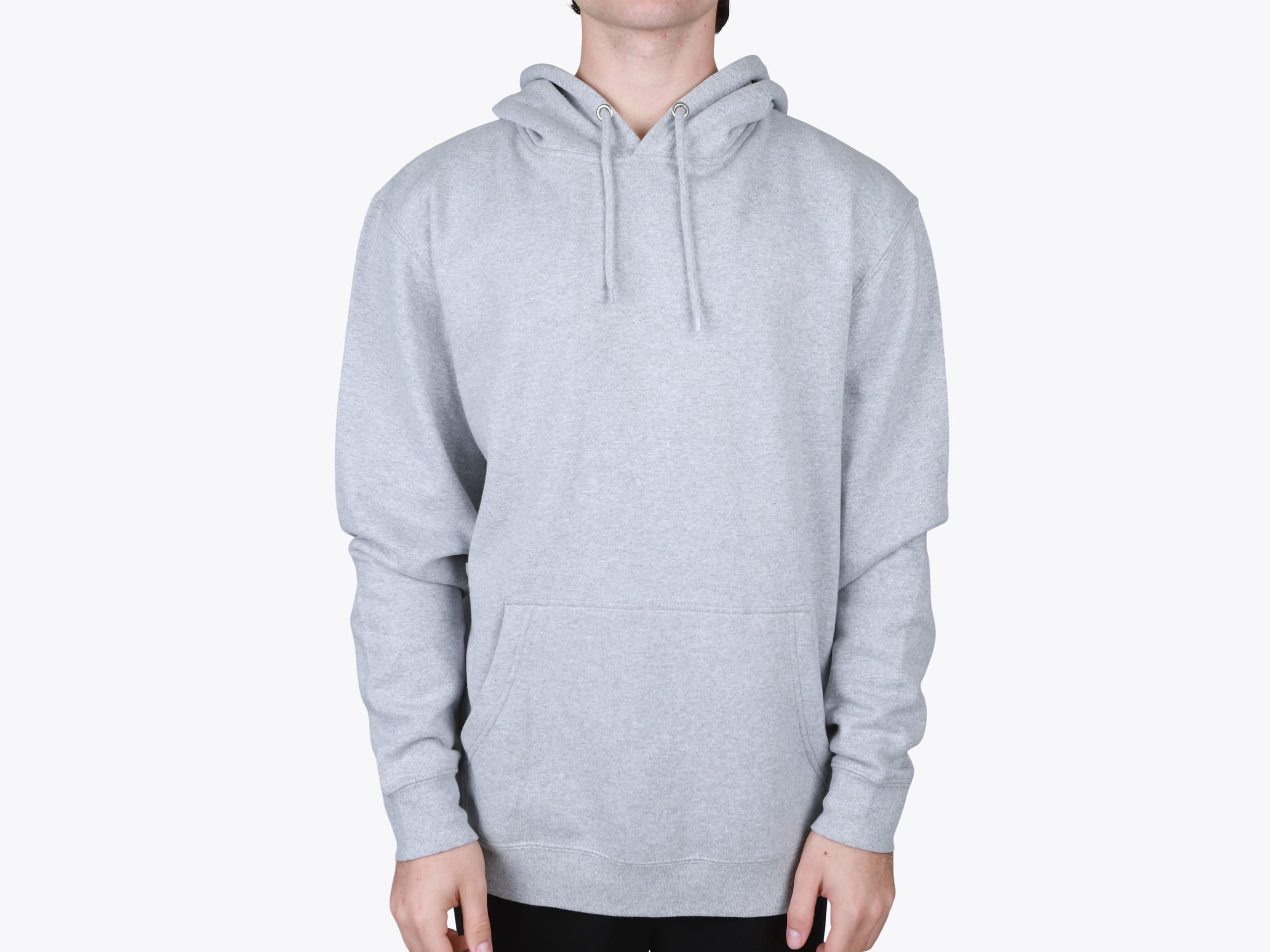 Lane Seven LS18002 Future Fleece in Heather Grey (model:male, size:medium, view:front)