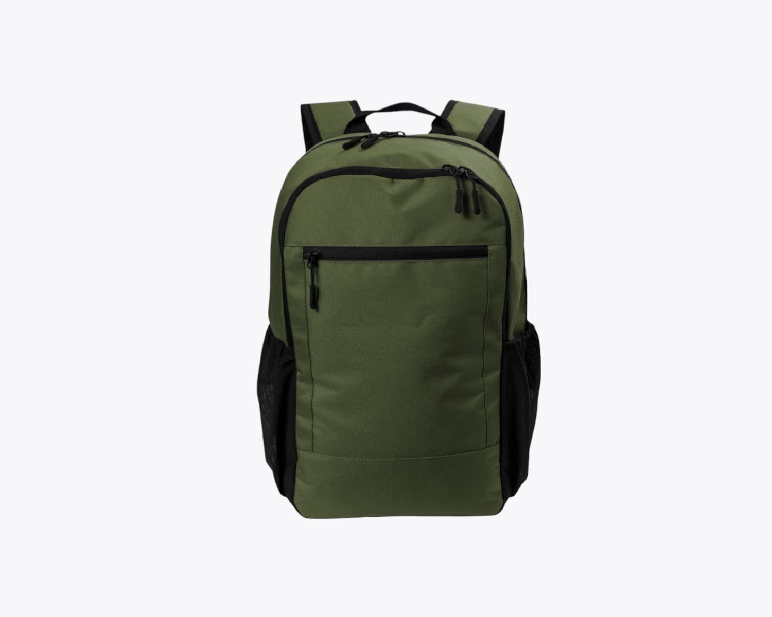 Port Authority BG226 Daily Commute Backpack in Olive Green (size:one size fits most, view:front)