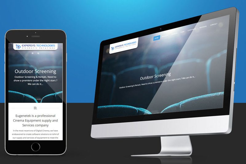 website development for cinema equipment company