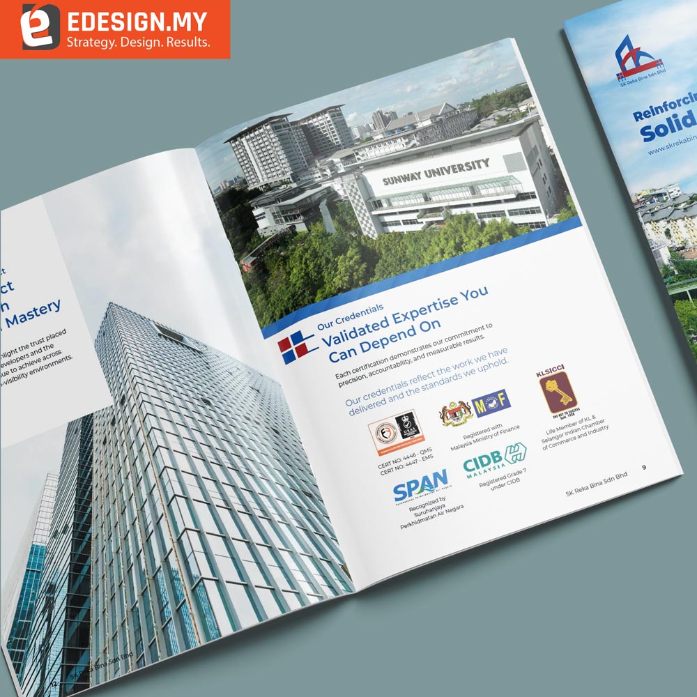 Building & Infrastructure Contractor Company Profile Design in Malaysia