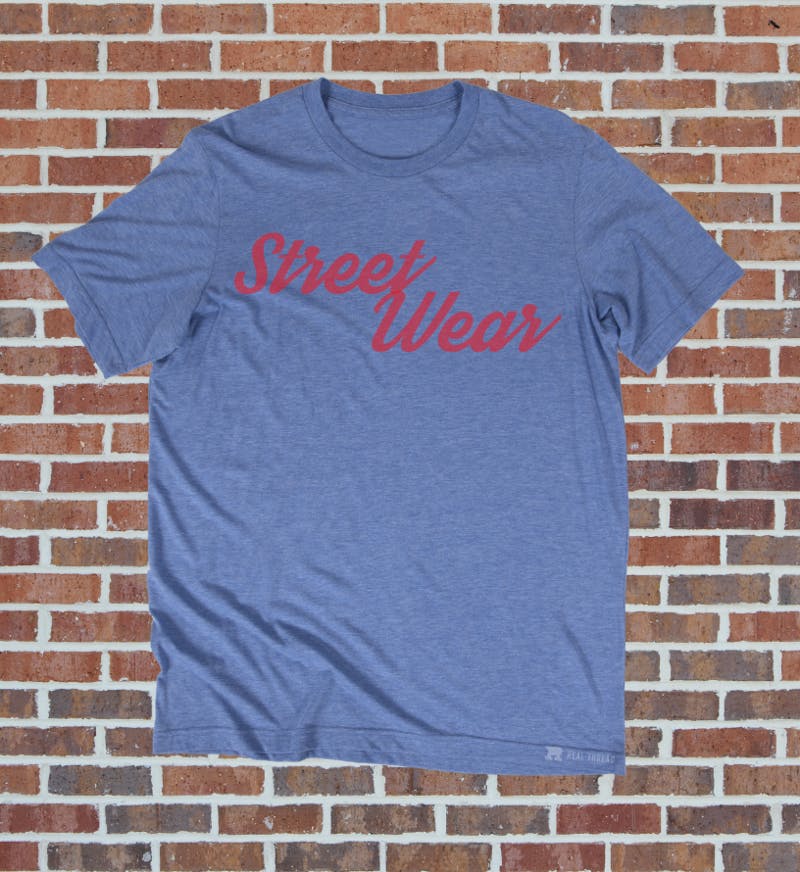 Navy shirt with streetwear font Navy shirt with streetwear font
